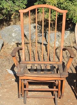 Free Nursing Glider Rocking Chair Needs Refinshing Table with Collapsible legs BBQ