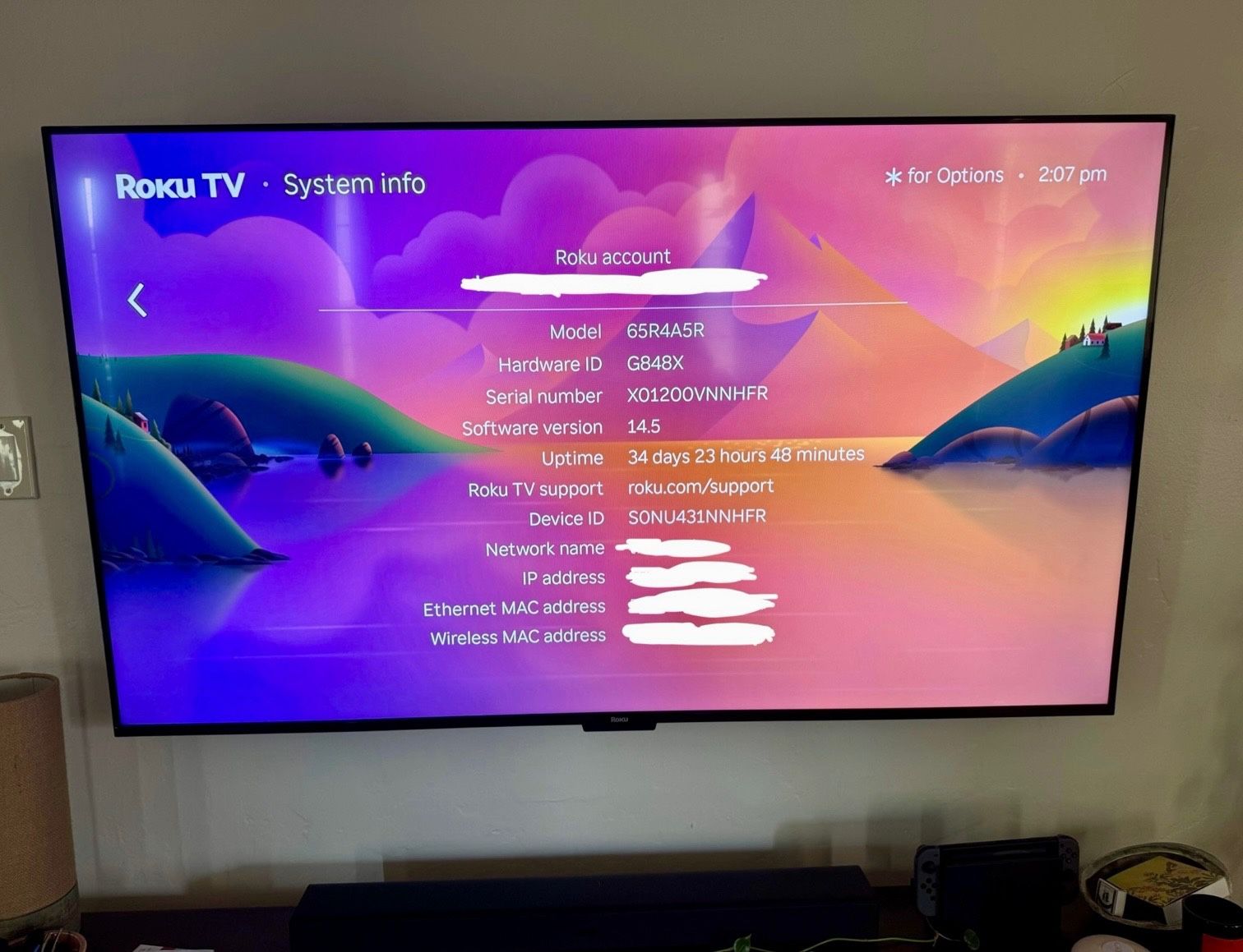 65” Roku 4K TV WITH Roku Wireless Soundbar AND Wall Mount