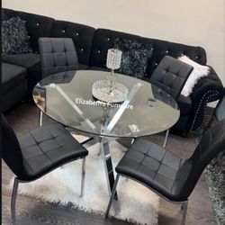 5-pc Dining Table-set Glass Top On Sale $360