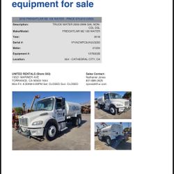 Water Trucks For Sale! 