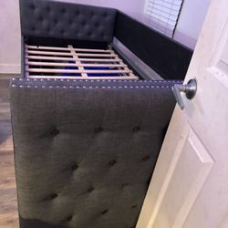 Twin. Bed Frame With Head Boards