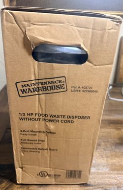 Garbage disposal 1/3 Maintenance Warehouse