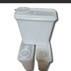 Vintage Tupperware Cereal Keeper Container 471 Sheer Flip-Top Seal