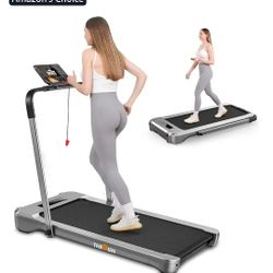 THERUN Walking Pad Treadmill, 3.0 HP Under Desk Treadmills, 2 in 1 Portable Treadmill for Home, Walking Pad with Handle Bar, 18" Widened Running Belt