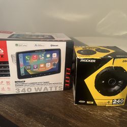 BOSS ELITE Stereo and Kicker Front Door Speaker Bundle