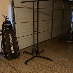 Rolling Mobile Bike Storage Rack  Can Hold 4 Bikes 