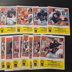 1985 Chicago Bears McDonald’s football cards - Walter Payton