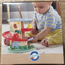 Fisher-Price Wooden Treehouse Ball Run Baby Toy for Developmental Play Toddler