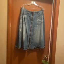 Lane Bryant Skirt Blue Jean  Size 18