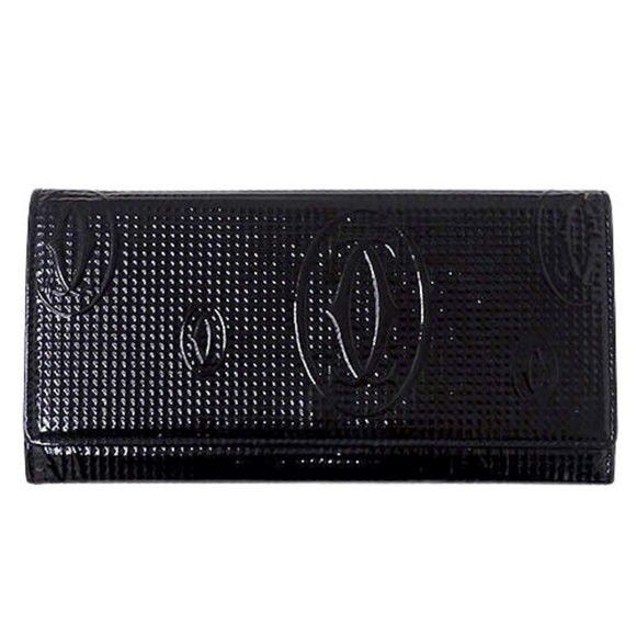BRAND NEW Cartier Patent Leather Happy Birthday Continental Wallet

