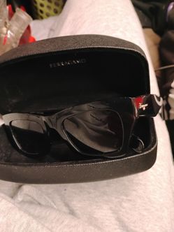 Ferragamo Black Sunglasses with Case