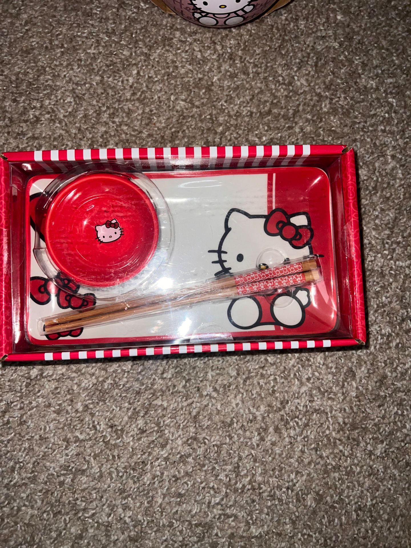 Setting Plating Hello Kitty Sushi Set with Plate, Bowl, and Chopsticks for Sale in ...