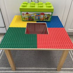 Toddler Building Table with LEGO Duplo Set