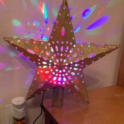 Multi-Colored Star Christmas Tree Topper