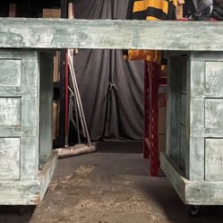 Vintage Extra Large Workstation Furniture Piece