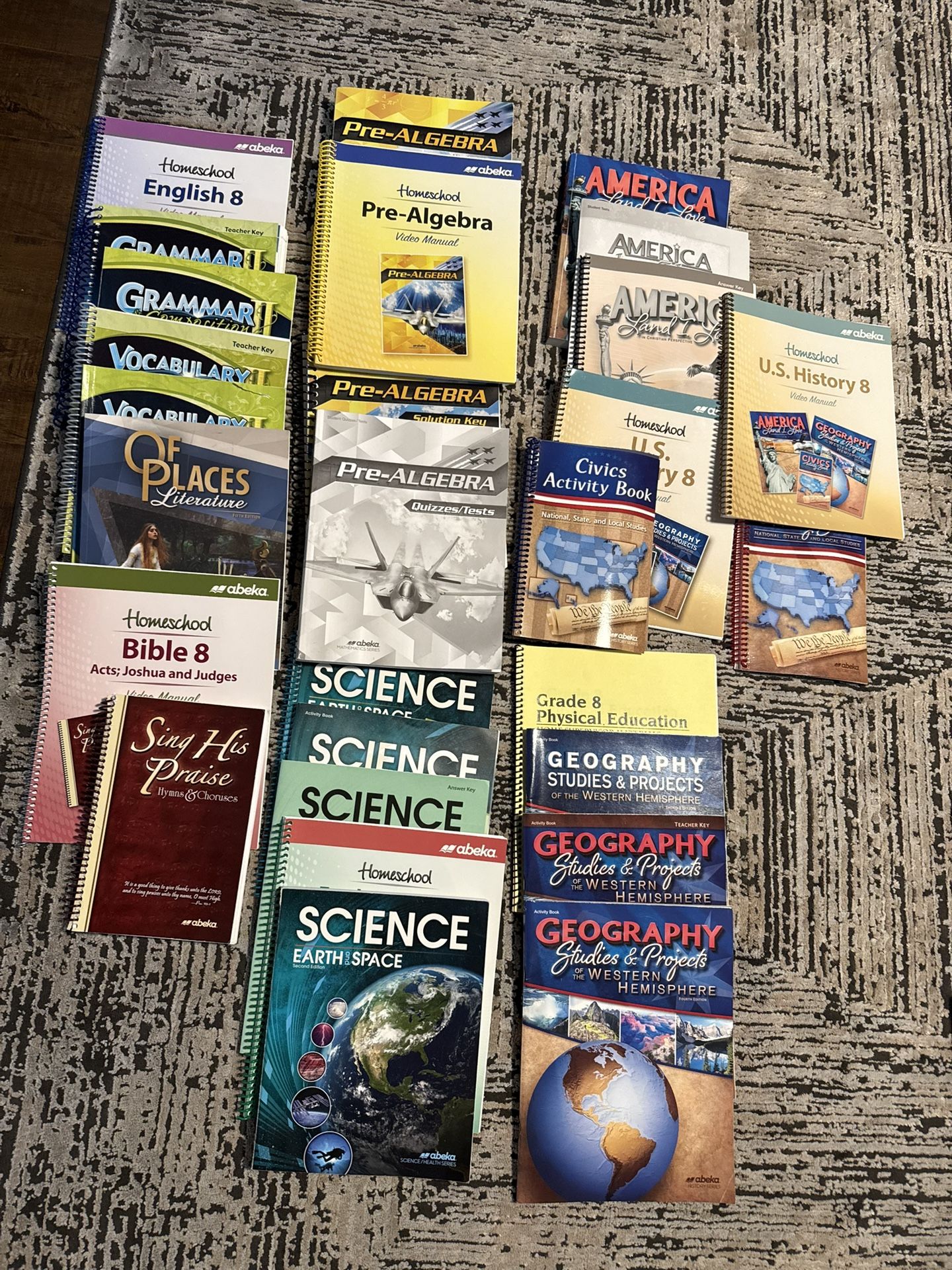 Abeka 8th Grade Books