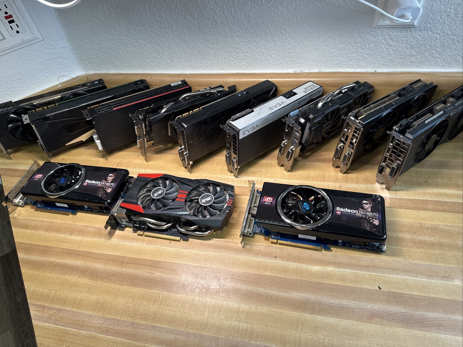 Lot Of 12 Video Graphics Cards GTX770 Asus R9270 Radeon 4870 GeForce  GTX960