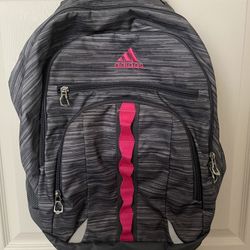 Pink & Gray Adidas Book Bag