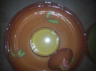 Chips and dip serving dish