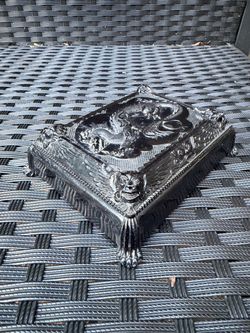 Vintage Cruver Chicago Celluloid Dragon Trinket Cigarette Box Made in USA