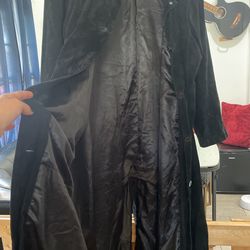 100% Genuine Long leather Coat XL