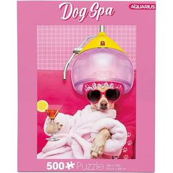 New Pink Dog Spa Cosmo Chihuahua 500 Piece Aquarius Jigsaw Puzzle