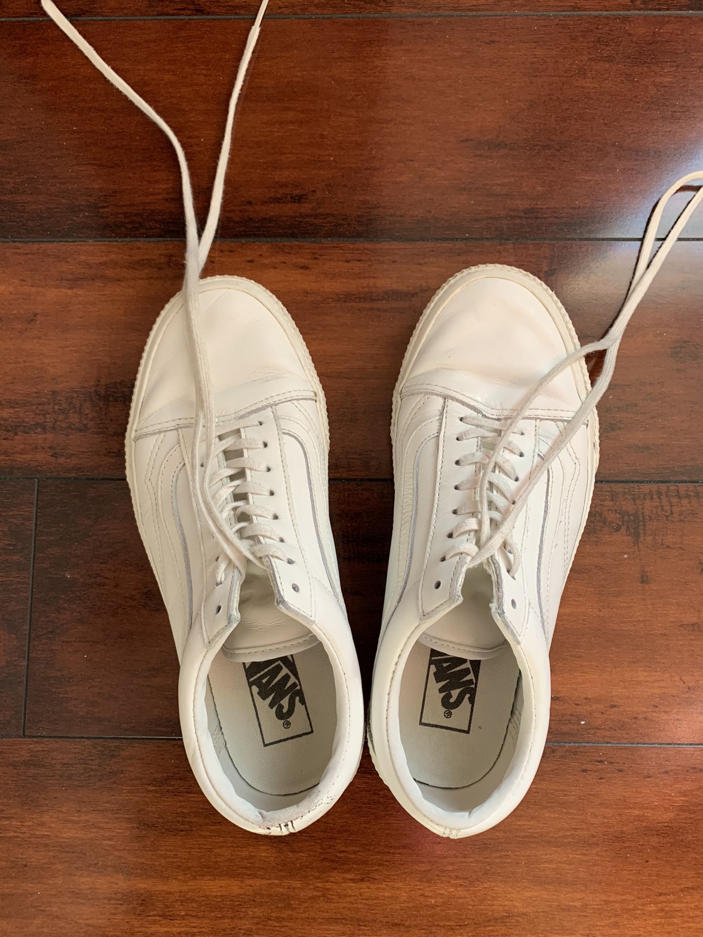 Women’s White Vans