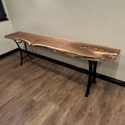 Live Edge Walnut Sofa Table 