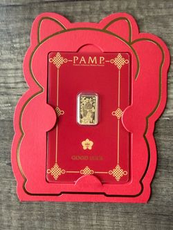 PAMP Lucky Cat 2.5 Gram Gold Bar 24k Gold