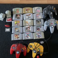 Nintendo 64 Games And Controllers 