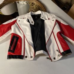 Child’s Faux Leather Racing Style Jacket 