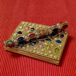 Faux Jewel Covered Notebook & Pen