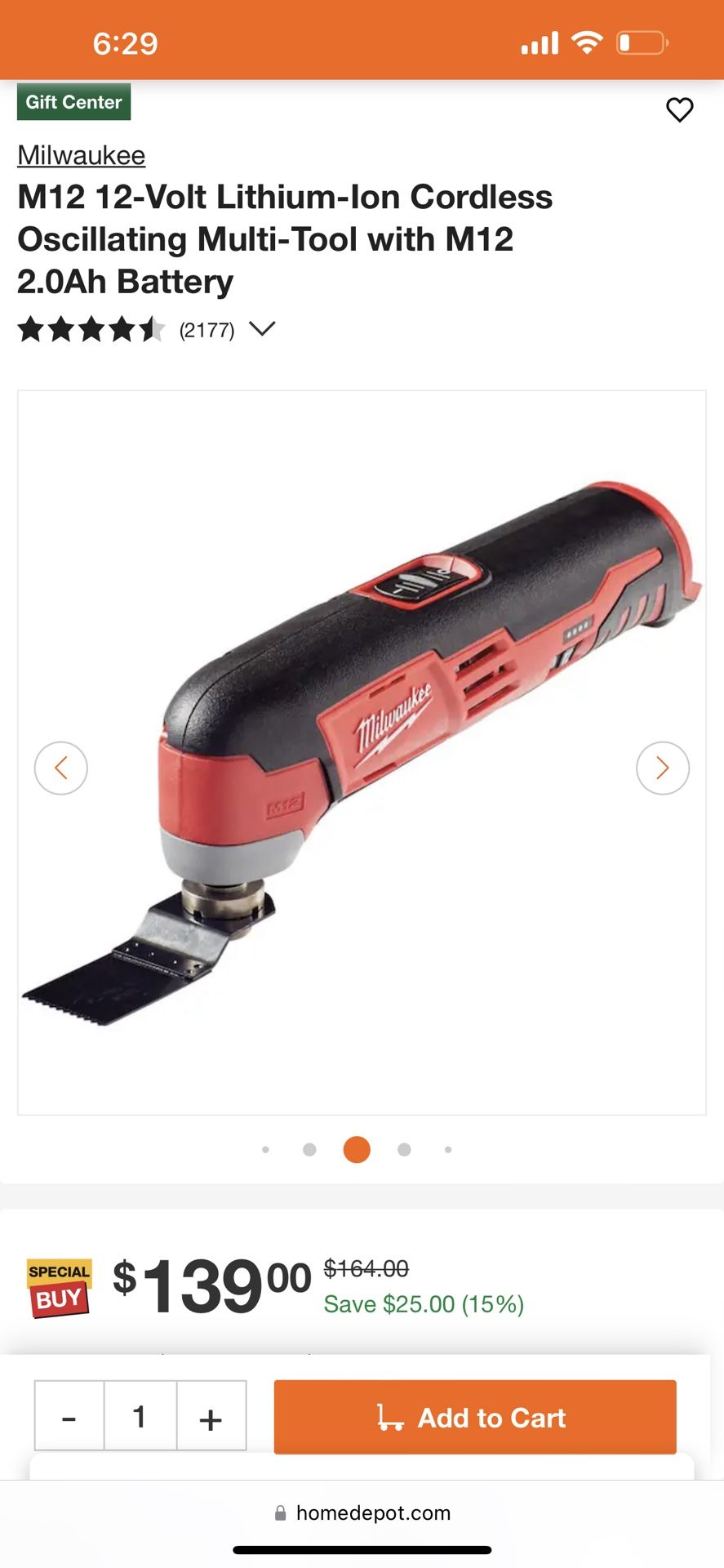 Milwaukee M12 12-Volt Lithium-Ion Cordless Oscillating Multi-Tool with M12 2.0Ah Battery