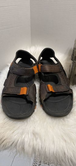 MENS TIMBERLAND 43161 T-BROWN LEATHER TRAIL SANDAL SZ 11