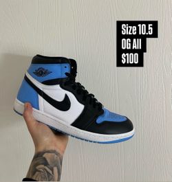 Jordan 1 UNC Toe Men's Size 10.5