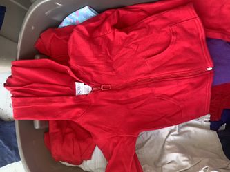 Girls red zip up hoodie