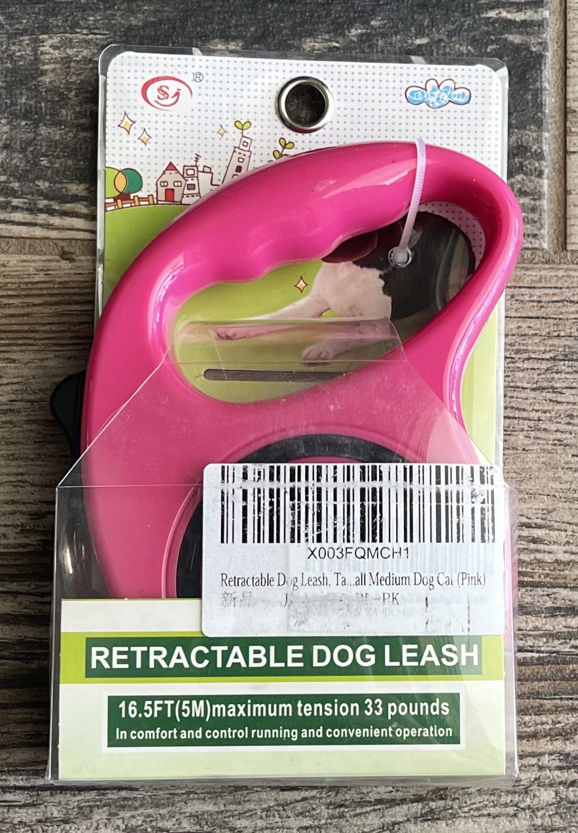 New In Package Pink Retractable Dog, Cat, Pet  Leash Size M