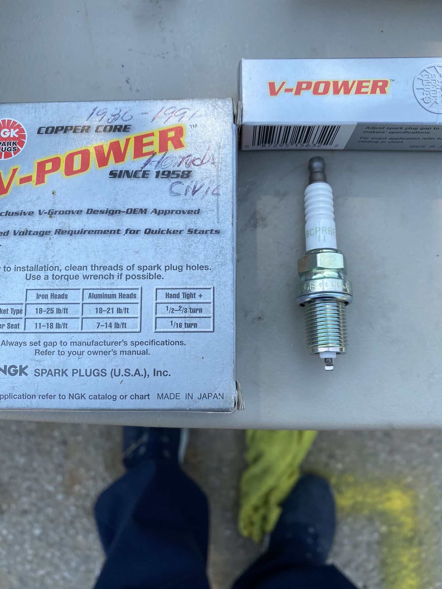 86-91 Civic Spark plugs