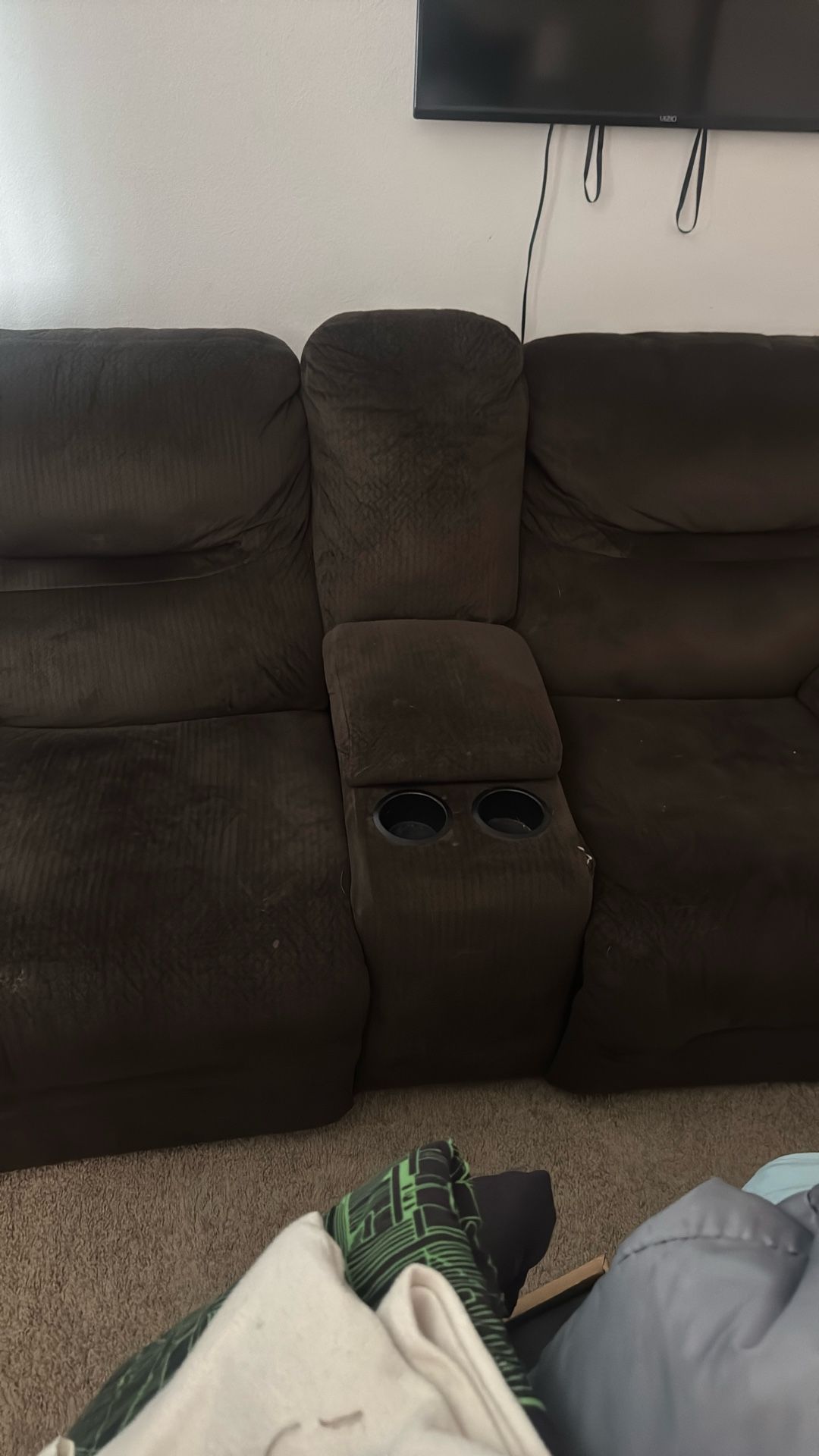 Brown Manuel Recliner Couch - Used