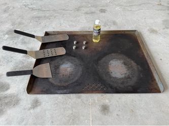 Heavy duty steel flat top cooktop