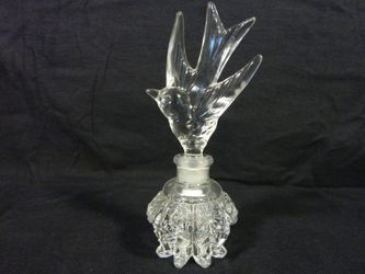 Vintage Crystal Glass Perfume Bottle