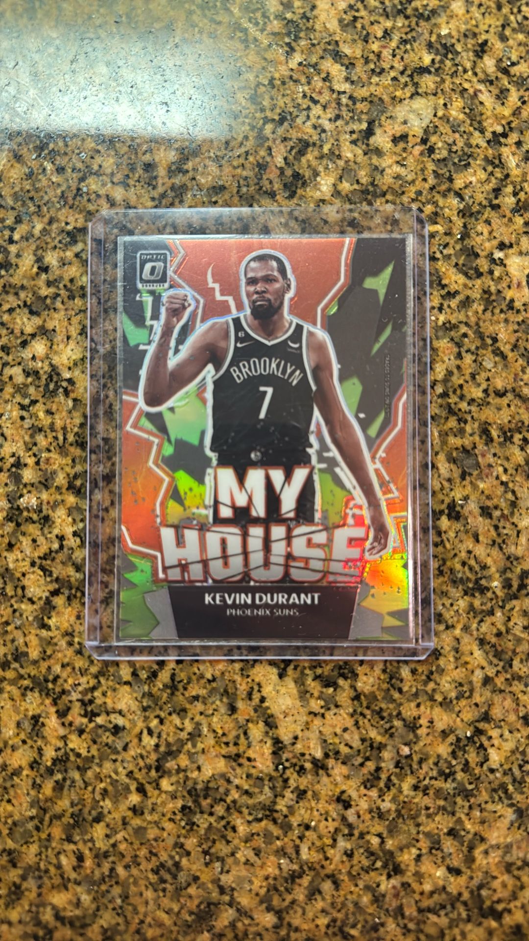 2022-23 Kevin Durant /149 LIME GREEN PRIZM Panini Donruss Optic My House Nets