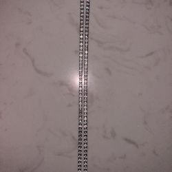 14K white Gold Micro Tennis Chain