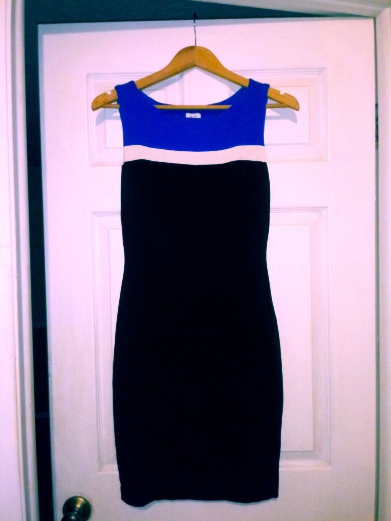 Black and blue dress