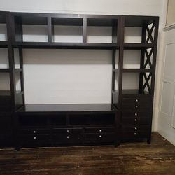 Dark Wood Entertainment Center - MUST GO!