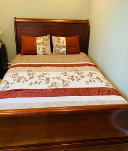 Entire Queen Size Bed, Night Stand And Mattress