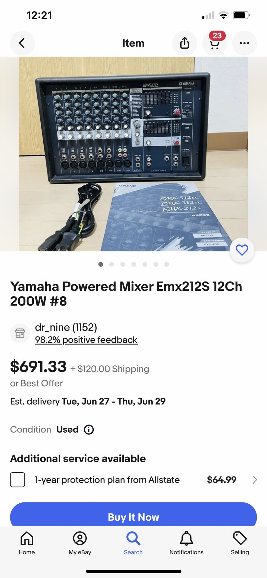 Karaoke Yamaha Powered Mixer Plus Behringer VS1220 600W 12 inch