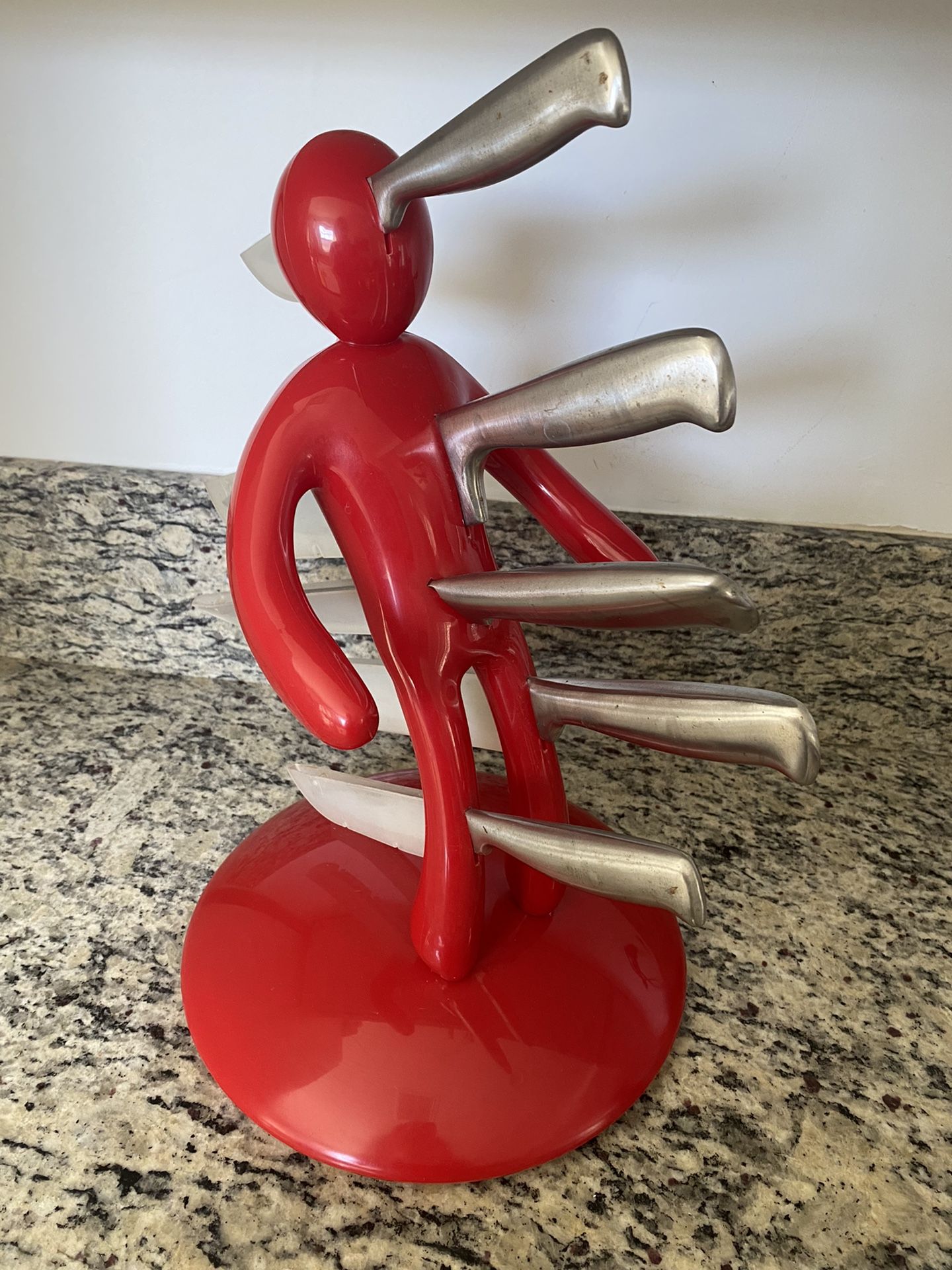 The Ex Red Knife Block - Kitchen Knife Holder