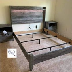 Brand New Bedroom Set 💥 Ashley Gray/ Grey Queen Panel Bed| King, Storage Bed Available| Nightstand, Dresser, Mirror, Chest Optional|