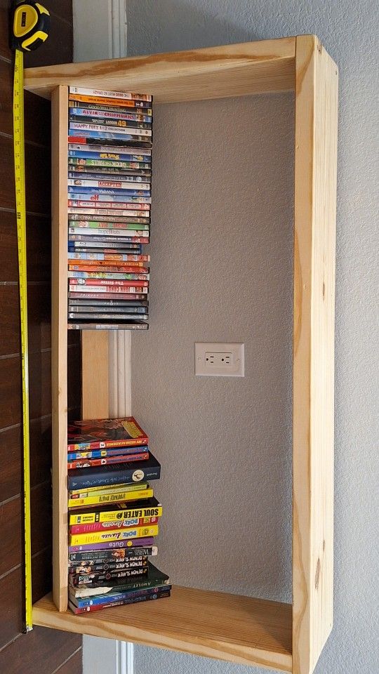 Wooden Shelf For Books/dvds.